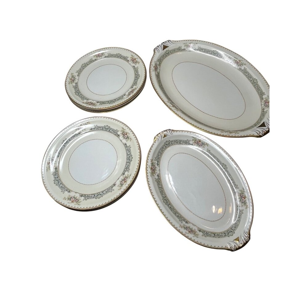 Meito China Dexter Empire Shape 8 Piece Ivory Dinnerware Set